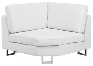 Narożnik lewostronny sofa skórzana regulowane zagłówki biały Stockholm Beliani