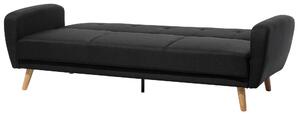 Nowoczesna sofa 3-osobowa rozkładana z funkcją spania pikowana czarna Florli Beliani