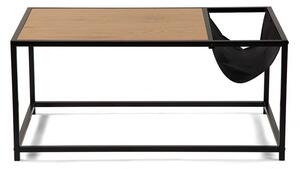 Czarno-naturalny stolik w dekorze dębu 60x99 cm Bayen – Bonami Essentials