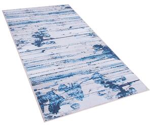 Nowoczesny dywan chodnik niebiesko-beżowy prostokątny 80 x 150 cm Burdur Beliani