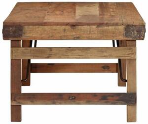 Stolik kawowy brÄ zowy 110 x 55 x 40 cm lite drewno recyklingowe