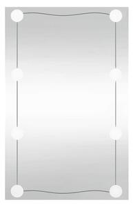 Lustro ścienne z LED, 50x80 cm, szklane, prostokątne