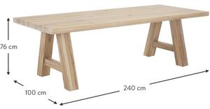 Stół do jadalni z drewna dębowego Ashton, różne rozmiary