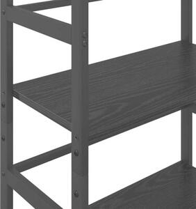 Półka na książki czarny dąb 60 x 29,5 x 149 cm