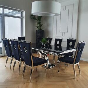 Krzesło glamour Luxury Black - krzesło tapicerowane czarne