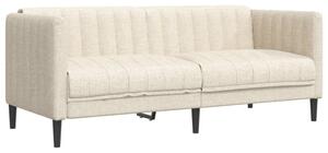 Sofa dwuosobowa, obita lnem