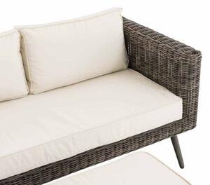 Molde sofa 2-osobowa z podnóżkiem Wells kremowo-biała