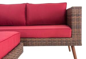 Molde sofa 2-osobowa z podłokietnikiem Lucian rubinowa czerwień
