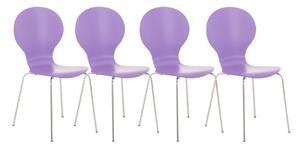 4-częściowy zestaw krzeseł dla gości Finley fioletowy