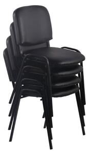 4-częściowy zestaw krzeseł Amora dla gości czarny