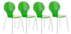 4szt. zestaw krzeseł gościnnych Finley zielony