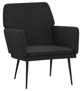 Fotel, czarny, 62x79x79 cm, obity aksamitem