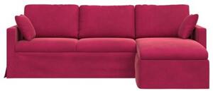 Nowoczesna sofa aksamitna w kolorze czerwonego wina z ergonomicznÄ konstrukcjÄ