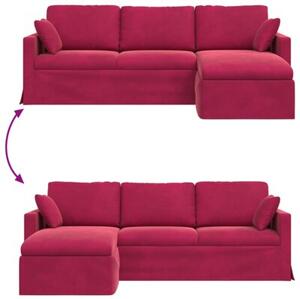 Nowoczesna sofa aksamitna w kolorze czerwonego wina z ergonomicznÄ konstrukcjÄ
