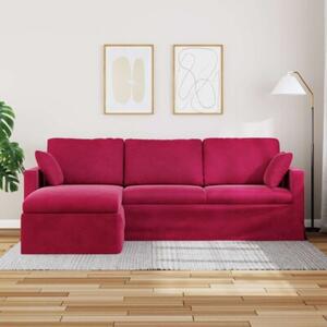 Nowoczesna sofa aksamitna w kolorze czerwonego wina z ergonomicznÄ konstrukcjÄ