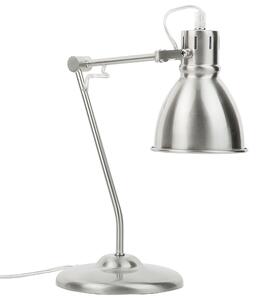 Lampa biurkowa stołowa regulowana metalowa srebrna Monsan Beliani