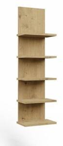 Regał wiszący R5P Topeshop dąb artisan 19x29,5x100 5 półek 1 szt