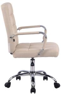 Krzesło biurowe Margot kremowe