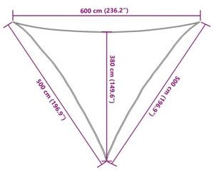 Żagiel przeciwsłoneczny, 160 g/m², kolor taupe, 5x5x6 m, hdpe