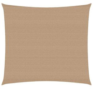 Żagiel przeciwsłoneczny, 160 g/m², kolor taupe, 4x4 m, hdpe