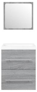 Szafka z umywalką, szary dąb sonoma, materiał drewnopochodny
