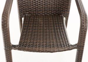 Krzesło polirattanowe Charleigh brązowe
