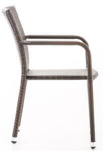 Krzesło polirattanowe Charleigh brązowe