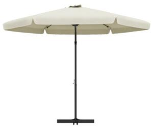 Parasol ogrodowy na stalowym słupku, 300 cm, piaskowy