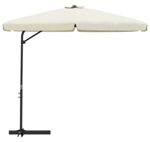 Parasol ogrodowy na stalowym słupku, 300 cm, piaskowy