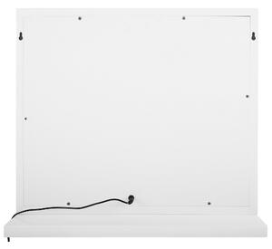 Lustro z oświetleniem LED prostokątne 50 x 60 cm do łazienki srebrne Beauvoir Beliani