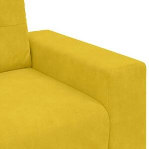 Sofa dwuosobowa, Å¼Ã³Åta, 140 cm, aksamit