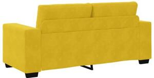 Sofa dwuosobowa, Å¼Ã³Åta, 140 cm, aksamit