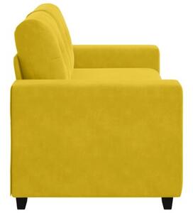 Sofa dwuosobowa, Å¼Ã³Åta, 140 cm, aksamit