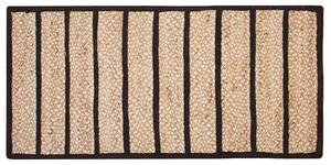 Rustykalny dywan z juty prostokątny niskie włosie 80 x 150 cm czarno-beżowy Karadona Beliani