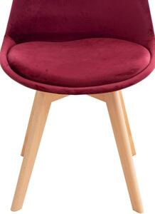 4szt. zestaw krzeseł Bridget bordowa czerwień