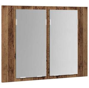 Szafka łazienkowa z lustrem, stare drewno, 60x12x45 cm