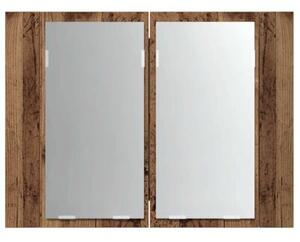 Szafka łazienkowa z lustrem, stare drewno, 60x12x45 cm