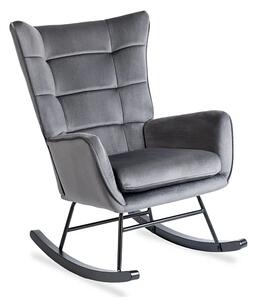 Szary nowoczesny fotel bujany L3-E83