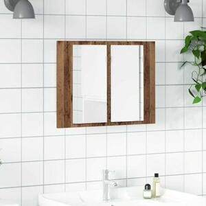 Szafka łazienkowa z lustrem, stare drewno, 60x12x45 cm