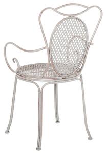Zestaw 2 krzeseł ogrodowych postarzanych metalowy szary Cliento Beliani