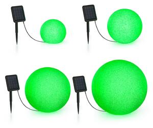 Blumfeldt Shinestone Solar, zestaw lamp kulowych, 4 sztuk, panel słoneczny, RGB LED, IP68