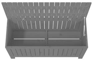 Skrzynia ogrodowa, szara, 108x42,5x54 cm, lite drewno sosnowe