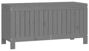 Skrzynia ogrodowa, szara, 108x42,5x54 cm, lite drewno sosnowe