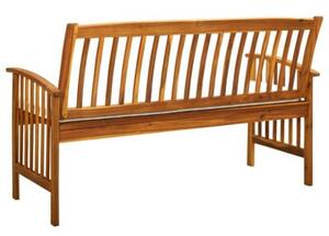 Ławka ogrodowa z poduszką, 147 cm, lite drewno akacjowe