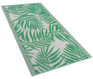 Dywan zewnętrzny dwustronny 60 x 105 cm liście palmowe zielony Kota Beliani