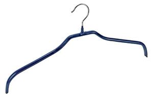 Komplet 4 niebieskich antypoślizgowych wieszaków na ubranie i uchwytów Wenko Hanger Slim