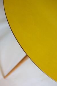 Stół okrągły TRIAD Dmr. 105 cm x wys. 75 cm - popielaty / żółty