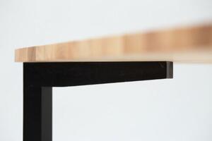 Stół jadalniany TRIVENTI jesion 80x80 cm - nogi okrągłe czarne