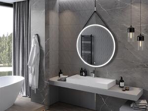 Mexen Reni lustro łazienkowe podświetlane, okrągłe 100 cm, LED 6000K, antypara, rama czarna - 9812-100-100-611-70