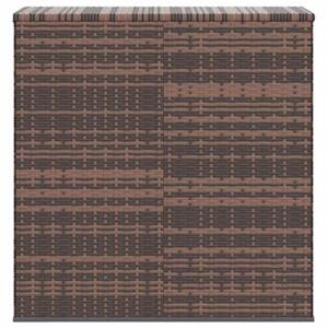 Skrzynia na poduszki ogrodowe, rattan pe, 100x49x103,5 cm, brąz